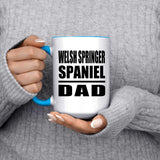 Welsh Springer Spaniel Dad - 15oz Accent Mug Blue