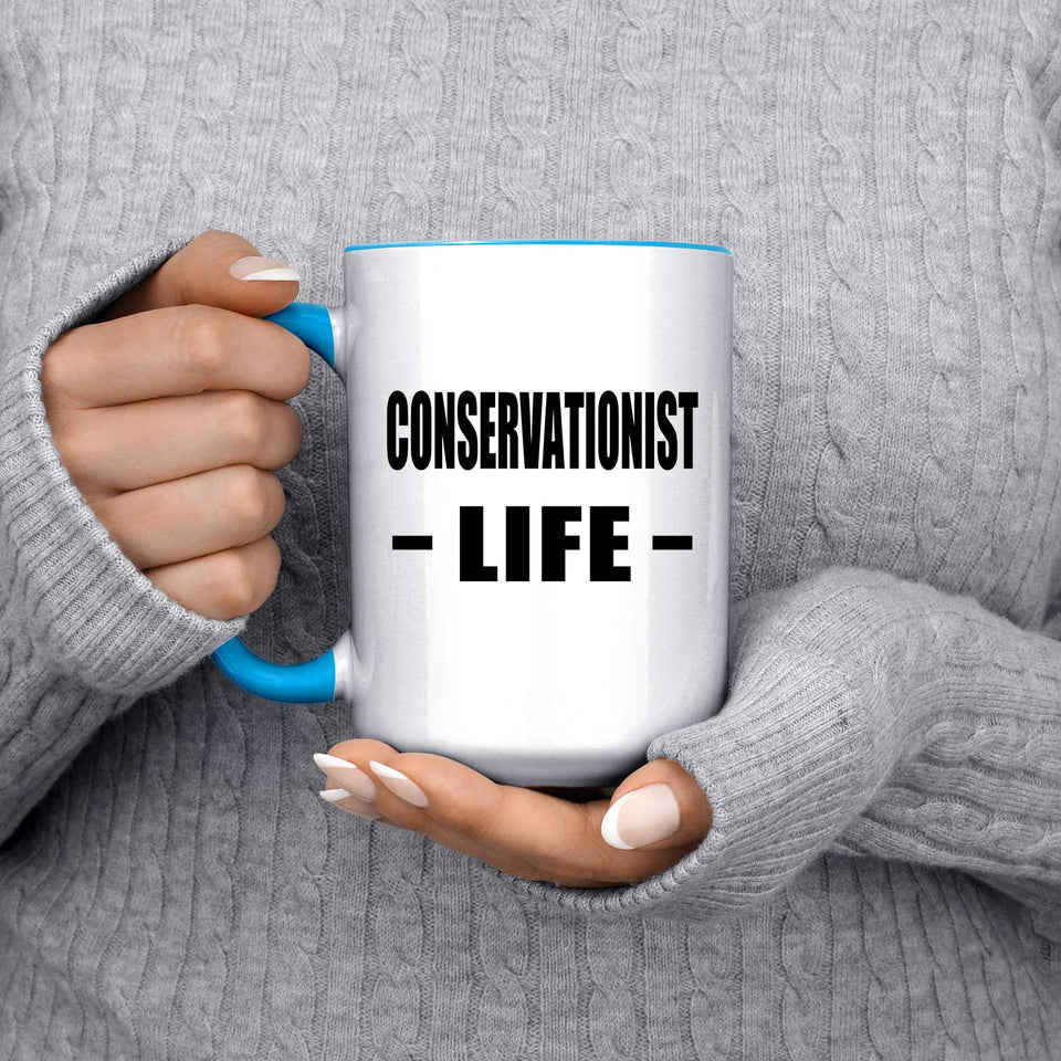 Conservationist Life - 15oz Accent Mug Blue