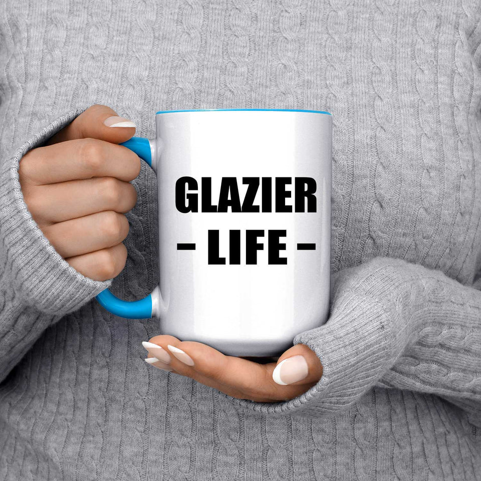 Glazier Life - 15oz Accent Mug Blue