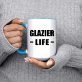 Glazier Life - 15oz Accent Mug Blue
