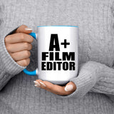 A+ Film Editor - 15oz Accent Mug Blue