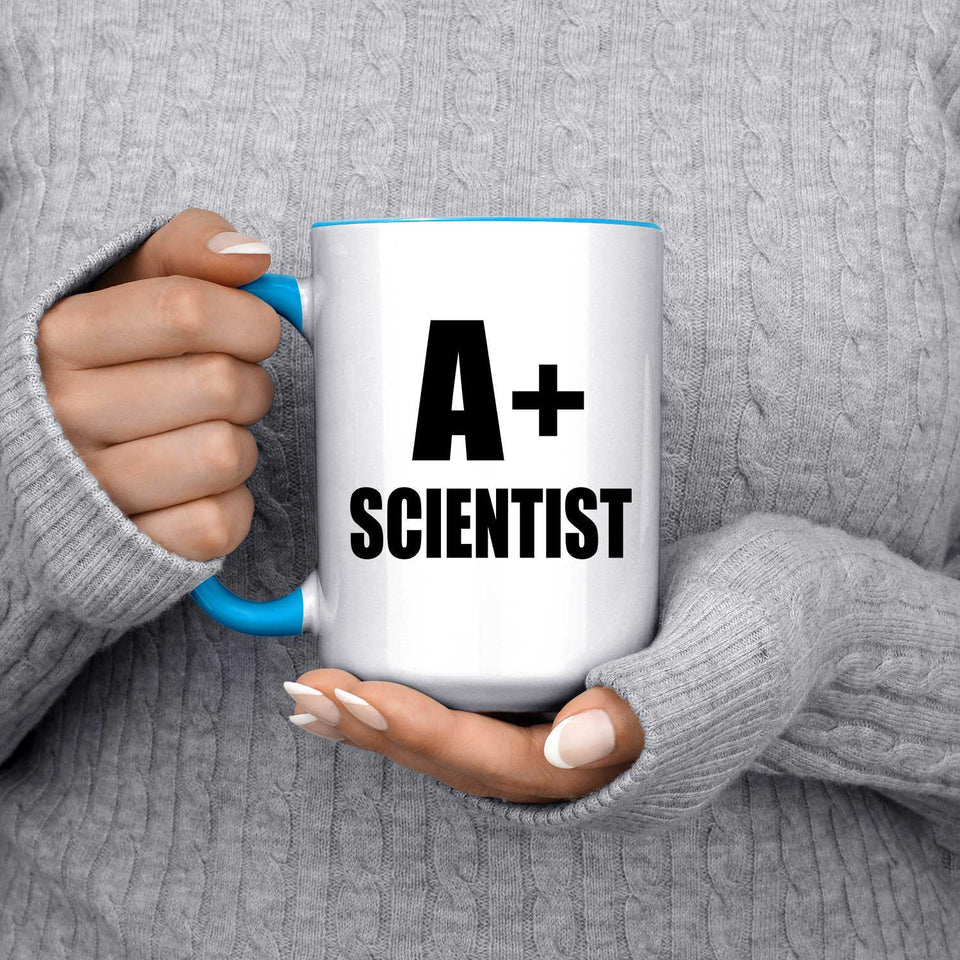 A+ Scientist - 15oz Accent Mug Blue