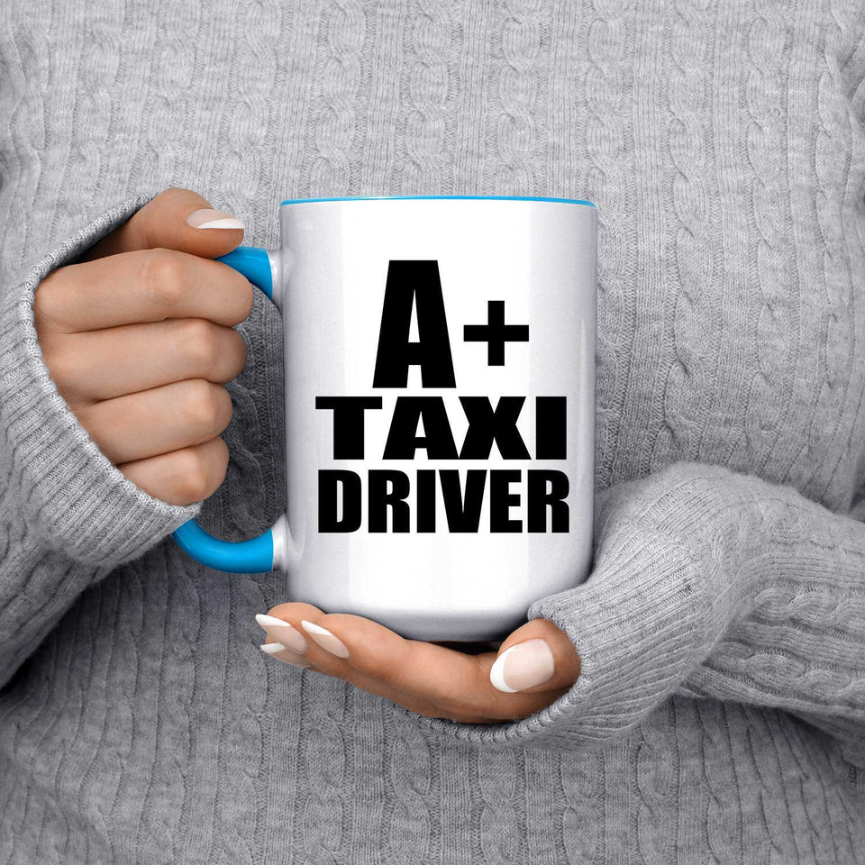 A+ Taxi Driver - 15oz Accent Mug Blue