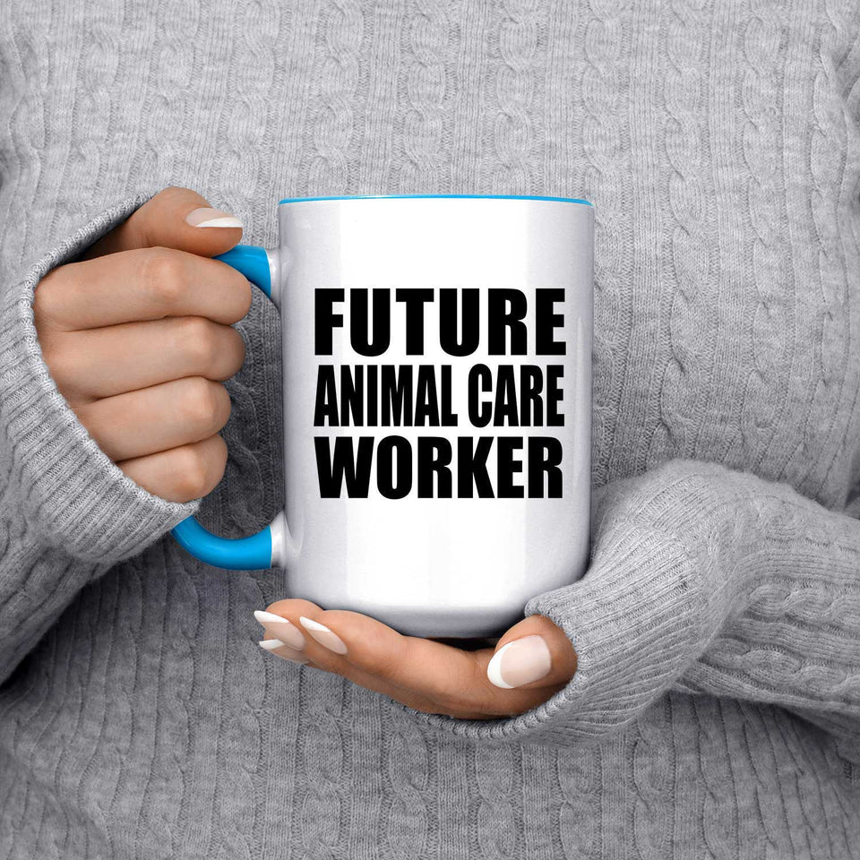 Future Animal Care Worker - 15oz Accent Mug Blue