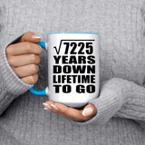 85th Anniversary Square Root of 7225 Years Lifetime To Go - 15oz Accent Mug Blue