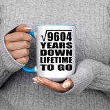 98th Anniversary Square Root of 9604 Years Lifetime To Go - 15oz Accent Mug Blue