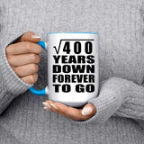 20th Anniversary Square Root of 400 Years Down Forever To Go - 15oz Accent Mug Blue