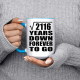 46th Anniversary Square Root of 2116 Years Down Forever To Go - 15oz Accent Mug Blue