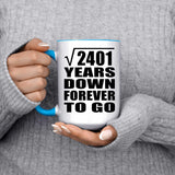 49th Anniversary Square Root of 2401 Years Down Forever To Go - 15oz Accent Mug Blue