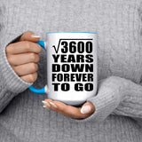 60th Anniversary Square Root of 3600 Years Down Forever To Go - 15oz Accent Mug Blue