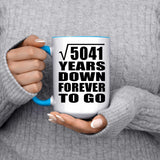 71st Anniversary Square Root of 5041 Years Down Forever To Go - 15oz Accent Mug Blue