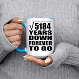 72nd Anniversary Square Root of 5184 Years Down Forever To Go - 15oz Accent Mug Blue