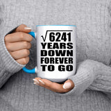 79th Anniversary Square Root of 6241 Years Down Forever To Go - 15oz Accent Mug Blue