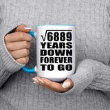 83rd Anniversary Square Root of 6889 Years Down Forever To Go - 15oz Accent Mug Blue