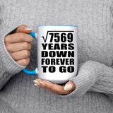 87th Anniversary Square Root of 7569 Years Down Forever To Go - 15oz Accent Mug Blue