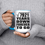 89th Anniversary Square Root of 7921 Years Down Forever To Go - 15oz Accent Mug Blue