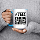 88th Anniversary Square Root of 7744 Years of Mr Perfect - 15oz Accent Mug Blue