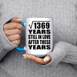 37th Anniversary Square Root of 1369 Years Still In Love - 15oz Accent Mug Blue