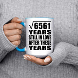 81st Anniversary Square Root of 6561 Years Still In Love - 15oz Accent Mug Blue