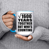 40th Anniversary Square Root of 1600 Years Who's Counting - 15oz Accent Mug Blue
