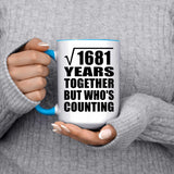 41st Anniversary Square Root of 1681 Years Who's Counting - 15oz Accent Mug Blue