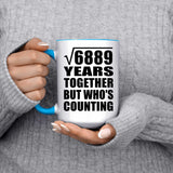 83rd Anniversary Square Root of 6889 Years Who's Counting - 15oz Accent Mug Blue