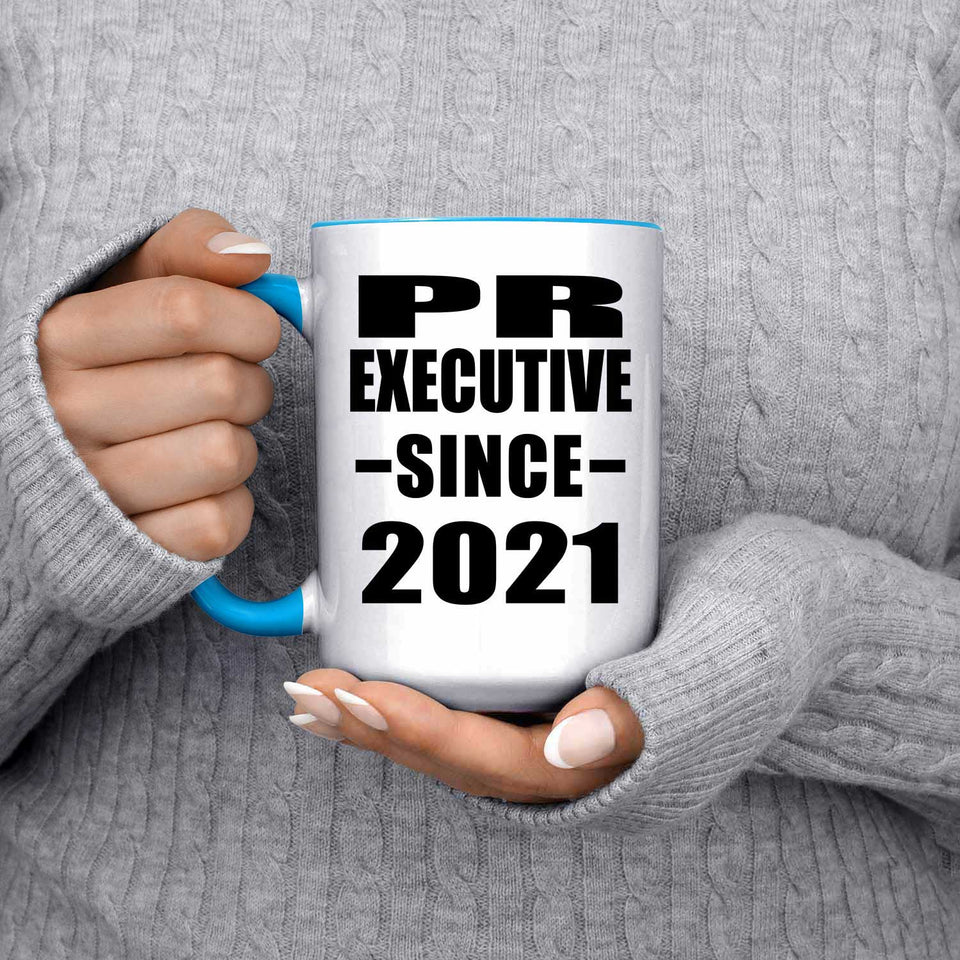 PR Executive Since 2021 - 15oz Accent Mug Blue