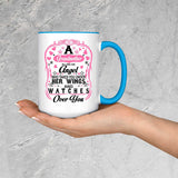 Grandmother Is An Angel Takes You Under Her Wings - 15oz Accent Mug Blue