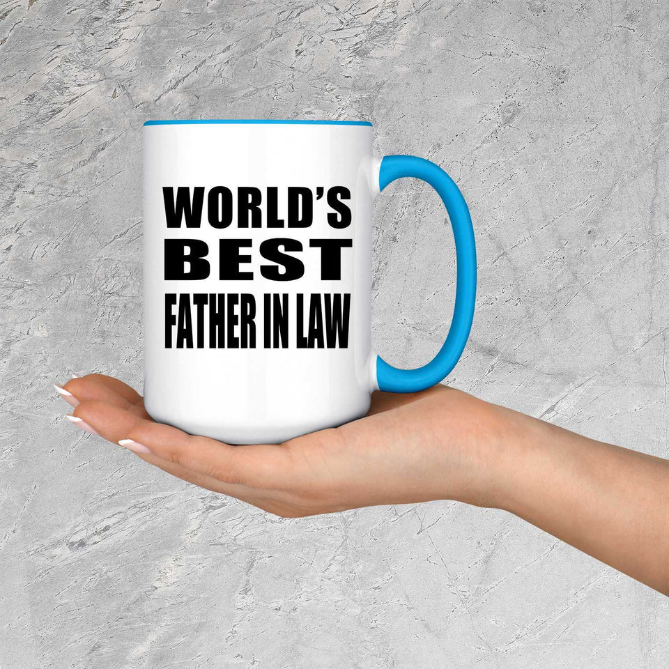 World's Best Father In Law - 15oz Accent Mug Blue