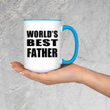 World's Best Father - 15oz Accent Mug Blue