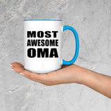 Most Awesome Oma - 15oz Accent Mug Blue