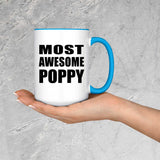 Most Awesome Poppy - 15oz Accent Mug Blue