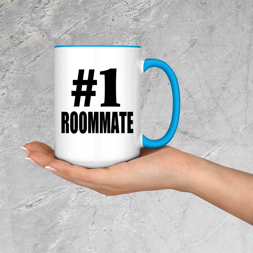 Number One #1 Roommate - 15oz Accent Mug Blue