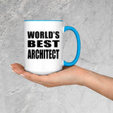 World's Best Architect - 15oz Accent Mug Blue