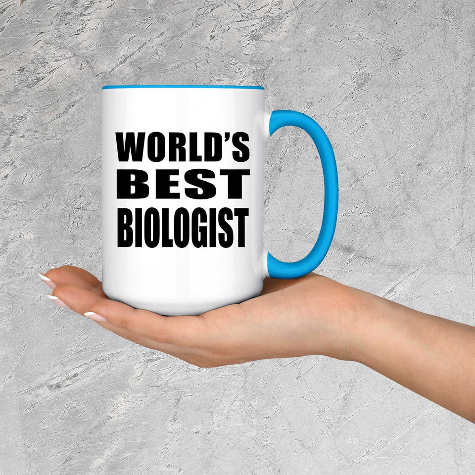 World's Best Biologist - 15oz Accent Mug Blue