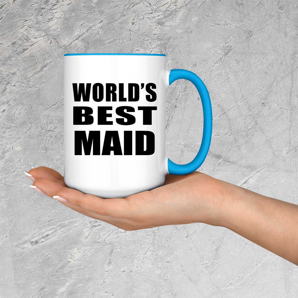 World's Best Maid - 15oz Accent Mug Blue