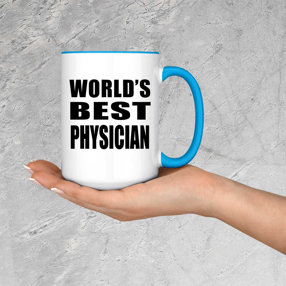 World's Best Physician - 15oz Accent Mug Blue
