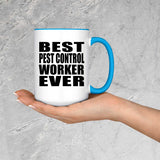 Best Pest Control Worker Ever - 15oz Accent Mug Blue