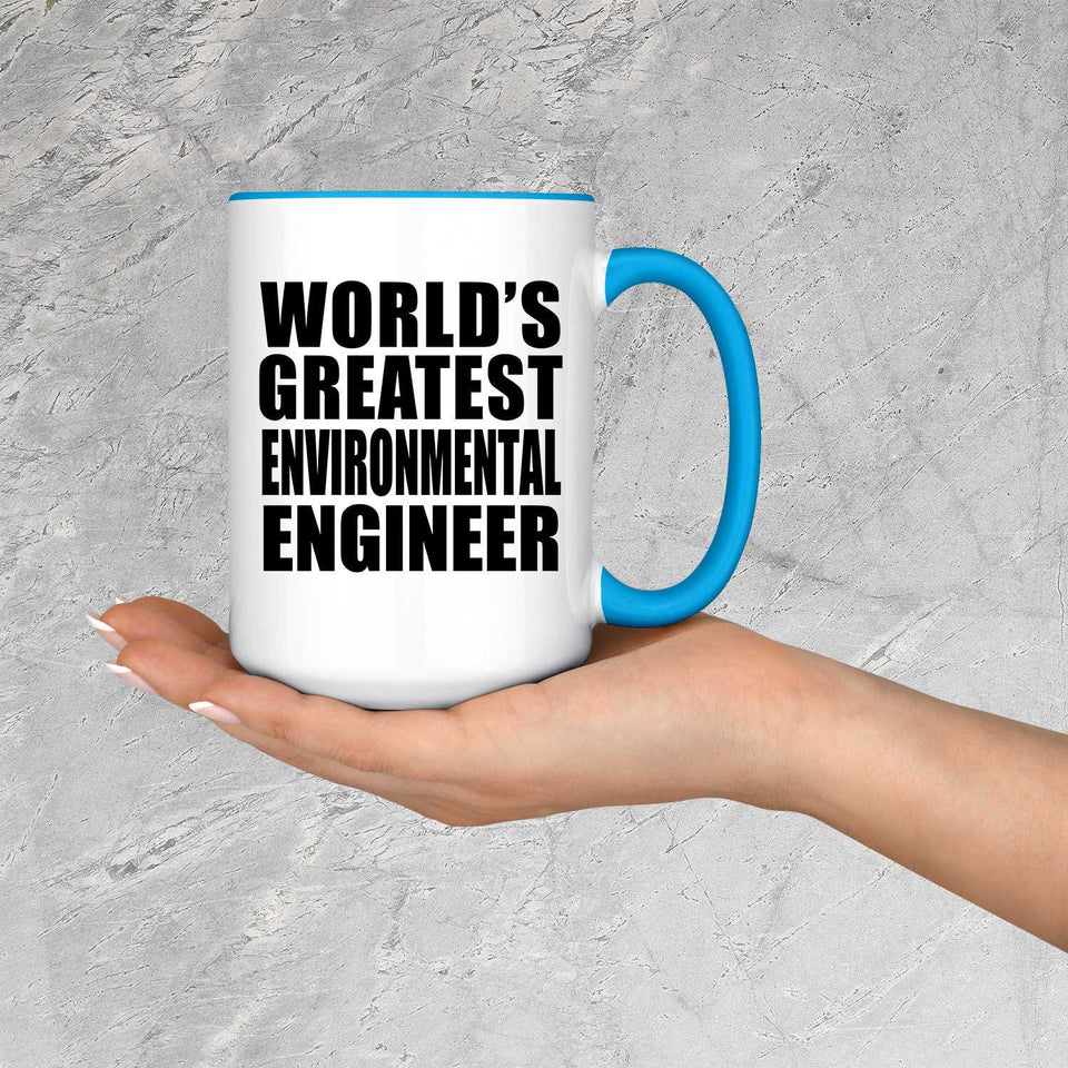 World's Greatest Environmental Engineer - 15oz Accent Mug Blue