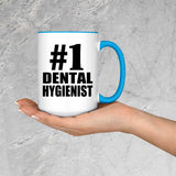 Number One #1 Dental Hygienist - 15oz Accent Mug Blue