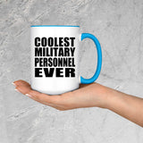 Coolest Military Personnel Ever - 15oz Accent Mug Blue