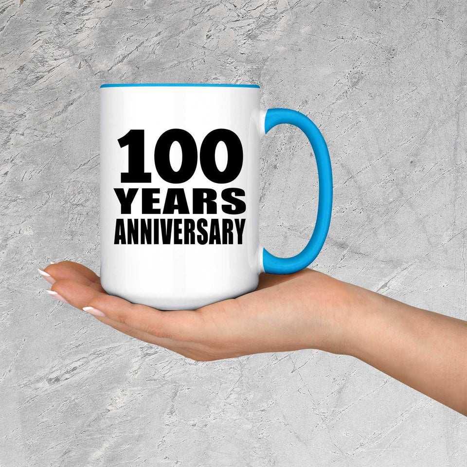 100th Anniversary 100 Years - 15oz Accent Mug Blue