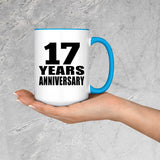 17th Anniversary 17 Years - 15oz Accent Mug Blue
