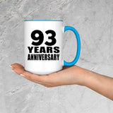 93rd Anniversary 93 Years - 15oz Accent Mug Blue