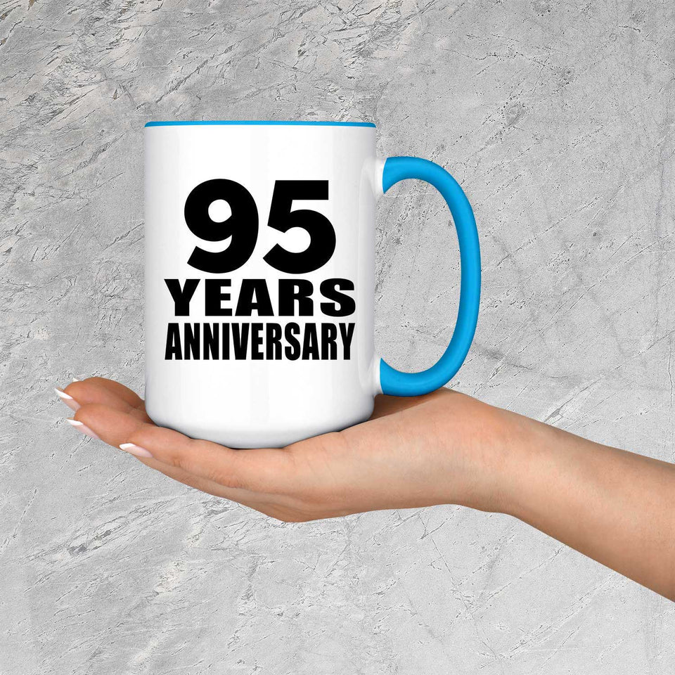 95th Anniversary 95 Years - 15oz Accent Mug Blue