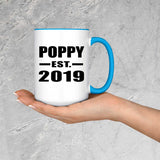 Poppy Established EST. 2019 - 15oz Accent Mug Blue