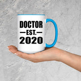 Doctor Established EST. 2020 - 15oz Accent Mug Blue