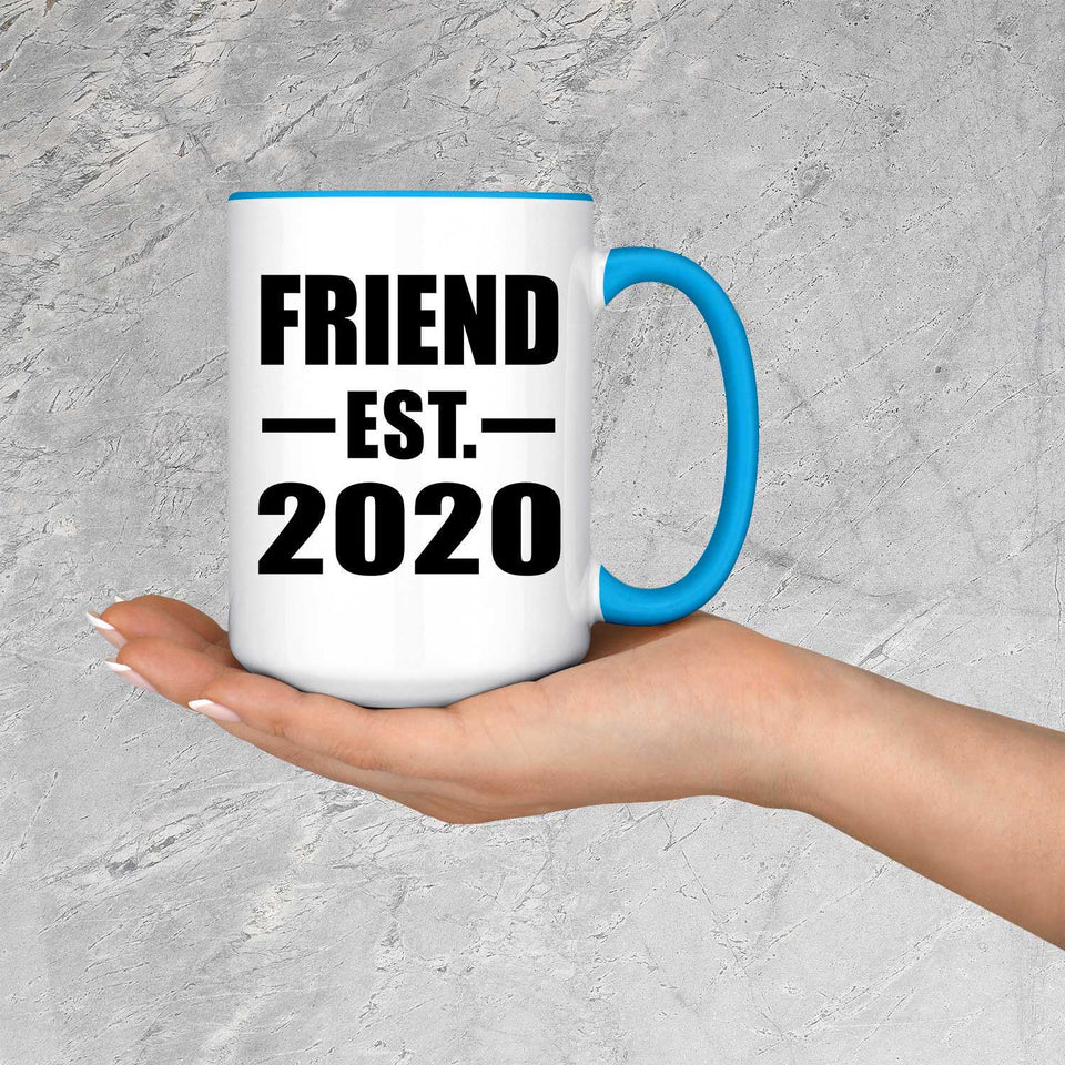 Friend Established EST. 2020 - 15oz Accent Mug Blue