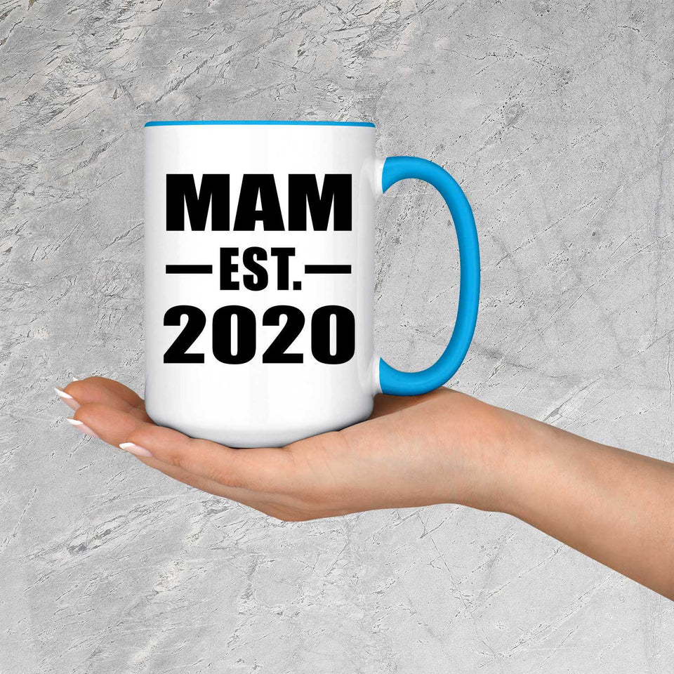 Mam Established EST. 2020 - 15oz Accent Mug Blue