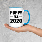 Poppy Established EST. 2020 - 15oz Accent Mug Blue